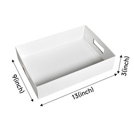 12-Pack 13" X 9" X 3" White Blyss Cookie Crate,Sturdy Cookie Serving Tray Great for Party Platters,Natural Kraft Paper Cardboard Tray use for Packaging and Hold Cookies,Take Out Container,Pack of 12