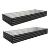 ZUNUDA Galvanized Raised Garden Bed,2 Pcs 10×3×1FT Metal Planting Box