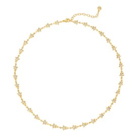 Collar Vowstone Estrella Mujer Cadena Chapado Oro 18k