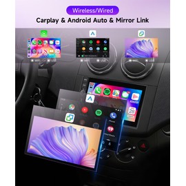 2G+64G Android Car Radio for Ford F150 F250 F350 2004-2014 with Type-C, Rimoody Car Stereo with Carplay Android Auto 7 inch Touchscreen GPS Navigation Mirror Link Bluetooth FM/RDS SWC Backup Camera