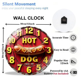 30x30cm Round Wall Clock Highly Recommended by Professional Interior Stylistssheet size: 12 in, color: White