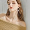 QIAOLEHUI Gold Silver Starfish Dangle Stud Earrings Statement Beach Drop