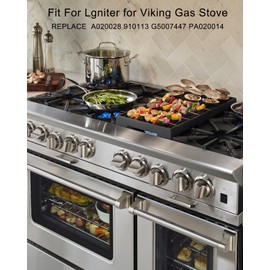 Vaticas 4 PCS PA020028 Flame Sensor Furnace Ignitor Fit for Viking Stove Range Replace AP5315182 910113 G5007447 PA020014 Top Burner Spark Ignitor