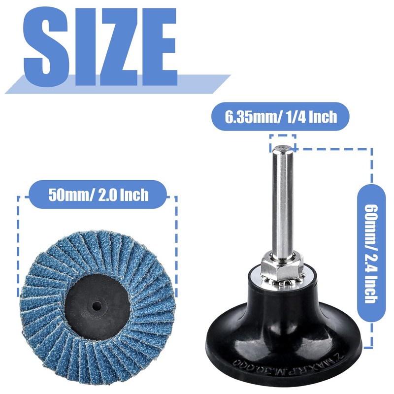 Mesee 15 Pieces Flap Grinding Disc Kit, 50mm/2 Inch Quick