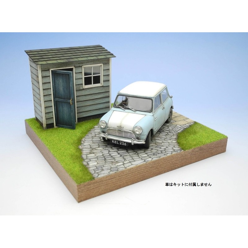 kobaani Model Studio 1/24 suuxi-tosutairusiri-zu and Cobble, Garden Shed, Assembly