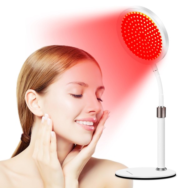 Red Light Lamp with Base,Red Light Lamp with Timer,140LEDs Red
