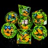 ORIFANTOU Butterfly DND Dice Green Liquid Core Dice Set with