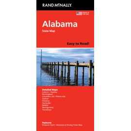 Rand McNally Easy to Read: Alabama State Map