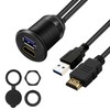 QINJOOELC USB 3.0 & HDMI Car Mount Flush Cable, Male