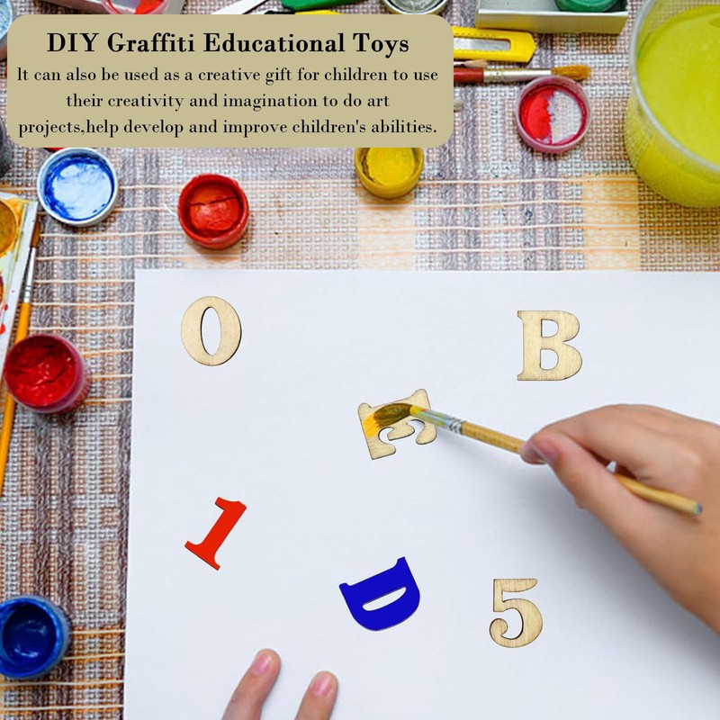 408 Pcs Wooden Letters for Crafts, 15mm Small Wooden Letters