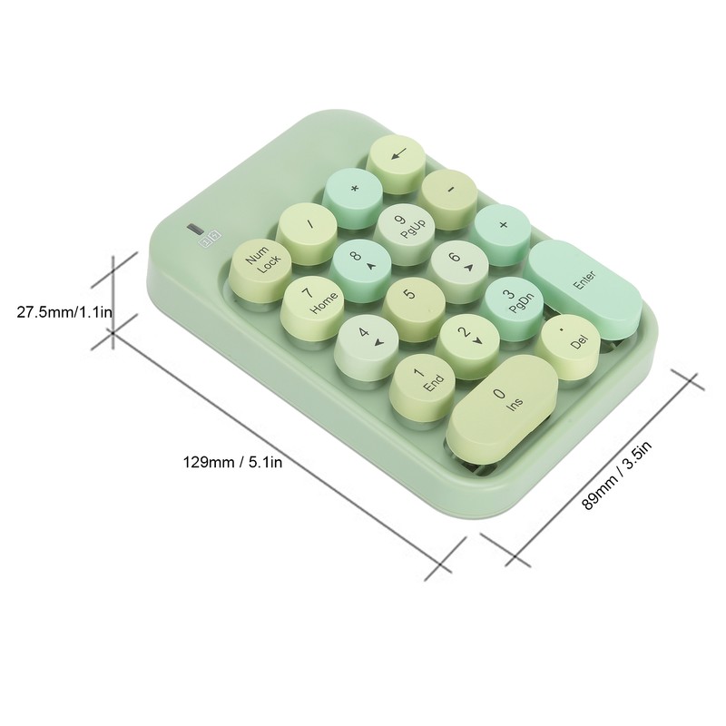 AJAZZ Wireless Numeric Keyboard Chocolate Keycap for Game Direction Switching