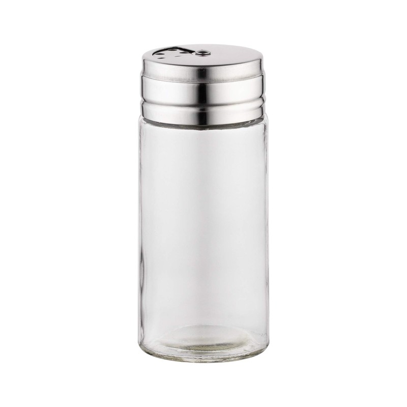 Fox Run 5167 Glass Spice Jar with Stainless Steel Shaker