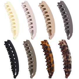 SUBANG 8 Pieces Banana Hair Clips for Women Non Slip Large Hair Claws for Thick Thin Fine Curly Straight Long Short Hairstyles
