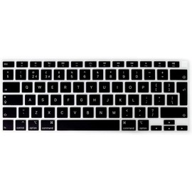 HRH Ultra Thin Arabic Language Silicone Keyboard Cover Skin for MacBook Air 13 Inch 2020 with Touch ID (MODLE A2179 and A2337 M1 Chip,UK/EU Layout) Keyboard Accessories Protector