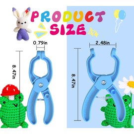 Azttior Safety Eyes Tool Pliers for Amigurumi, Crochet Eye Tool, Safety Eye Tool for Crochet Animals, 5-30mm Crochet Eyes, DIY Accessories for Stuffed Animals, Crochet, Doll Making