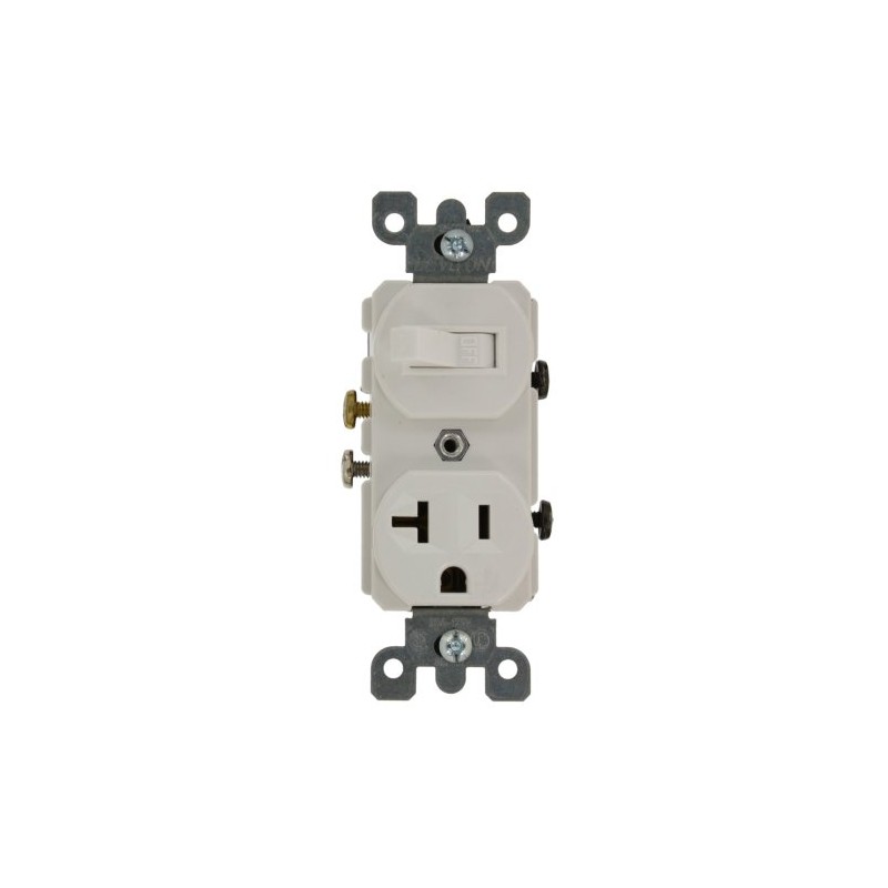 Leviton 20 Amp, 120 Volt, Duplex Style Combination Single Pole
