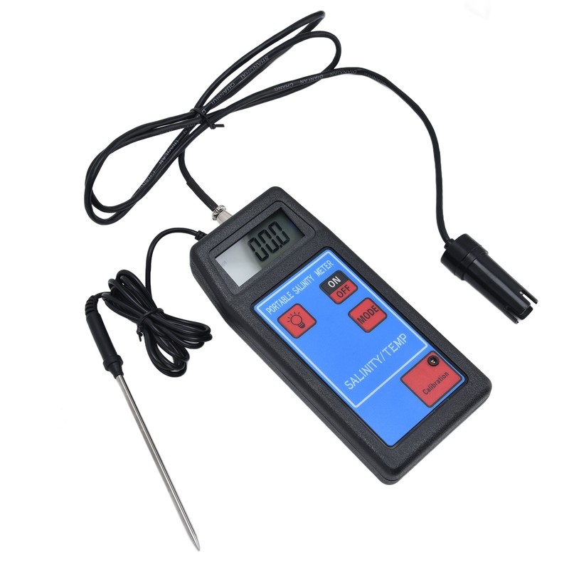 Portable Salinity TEMP Meter Multifunction Water Quality Analyzer for Aquarium
