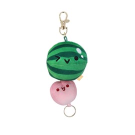 Sunstar Stationery S8347417 Watermelon Game Keychain, Reel Included, Watermelon & Peach