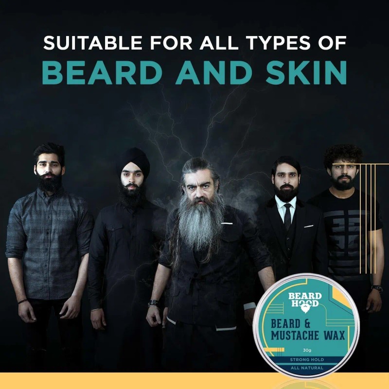 Beardhood 100% Natural Bigote Y Barba Cera Para Sujeción Fue