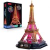 Cubic Fan Eiffel Tower LED L534h Craft Kit, 3D Puzzle,