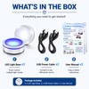 Silver Round LED Light Base Multicolor Display Stand (Two packs)