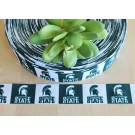 Unbranded 7/8" (1 YD) Michigan State Spartans Grosgrain Ribbon Wildcats Collegiate Logo   - 7/8"