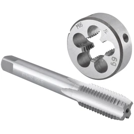 Burkit M16 X 2 Tap and Die Set Left Hand, M16 x 2.0 Machine Thread Tap and Round Die