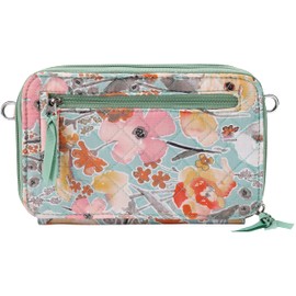 Brentano - Bolso cruzado acolchado de algodón con doble cierre, Bolsas pequeñas, Algodón Boho.