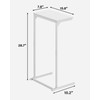 TUTOTAK C Shaped End Table, Small Side Table, 28.7 inch