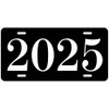 2025 Year Black Flat Novelty Car License Plate