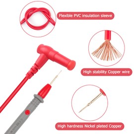 Hanibos Multimeter Test Leads 1000V / 20A Multimeter Leads Multi Meter Digital Test Leads + Test Fixture Multimeter Test Leads Kit for Digital Multi Meter Electric Tester Leads of IC Components