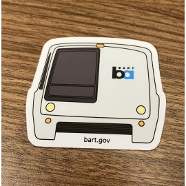 Bay Area Rapid Transit BART Vinyl Sticker - Classic Old Train Car