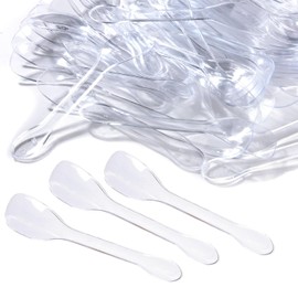 400PCS Tasting Spoons Ice Cream Dessert Taster Spoons for Miniature Dessert Cups, Sampling, Small Catering Supplies, Tasting Party (Clear)