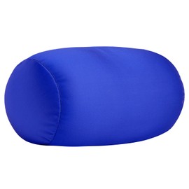 Focustree Microbead Neck Body Pillow Tube Microbead Bolster Bean Smooth Cool Pillow Neck Cervical Roll Pillow for Sleeping 7 x 12Inch Throw Travel Pillow(Sapphire Blue)