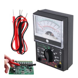 Analog Multimeter Portable Mini Tester with Tips - Voltmeter Ammeter AC/DC 1000V - Manual Tool for Hobbyists, Technicians and Electricians VHT02260