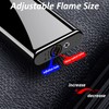 Slim Torch Lighter, Jet Flame Refillable Butane Lighter with Wheel