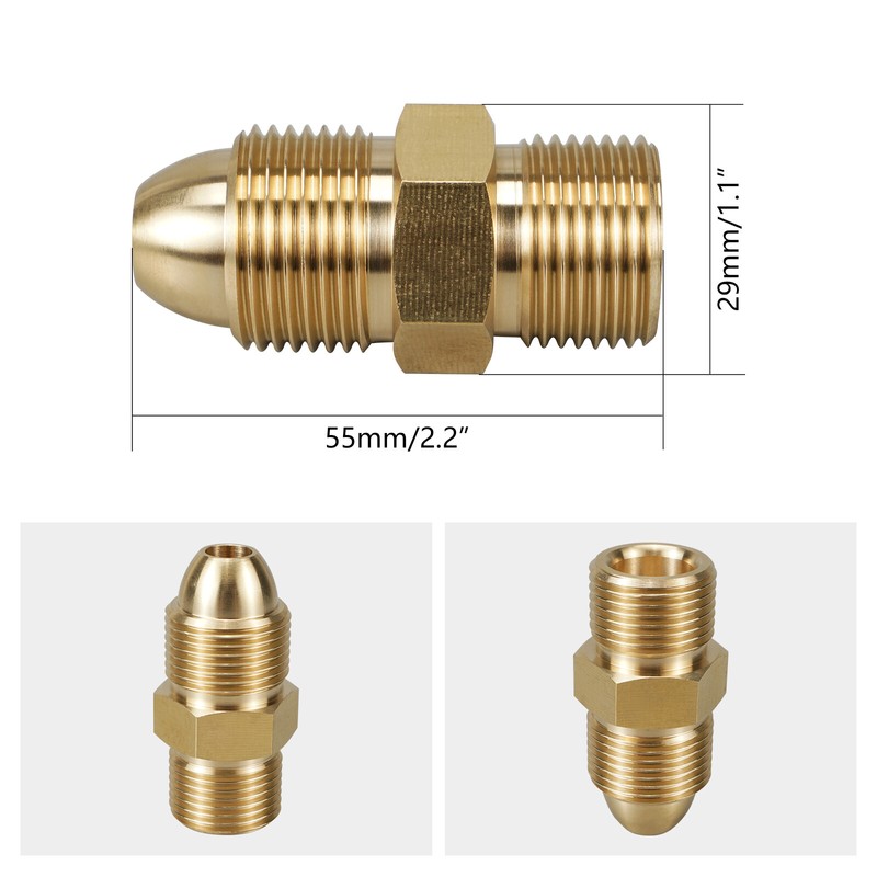 NICECNC G5/8-14 Adapter To CGA580 Adapter For G5/8-14 Fitting Nitrogen