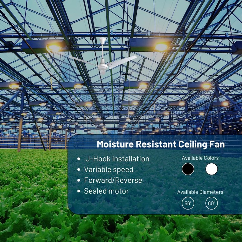 VES Outdoor Grade Ceiling Fan 56"/60" - DC Motor (56"