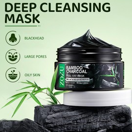 Blackhead Remover Mask for All Skin Types, Bamboo Charcoal Peel Off Face Mask,Purifying and Deep Cleansing 100 ml