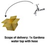 Gardena Tap with Hose Connection Chrome-Plated Tap for Indoor and