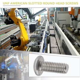 eMagTech 10Pcs Phillips Pan Head Machine Screws 3/16" UNF Thread 1/2" Length 304 Stainless Steel Pan Head Slotted Screws for Woodworking, Office Equipment, Electronics