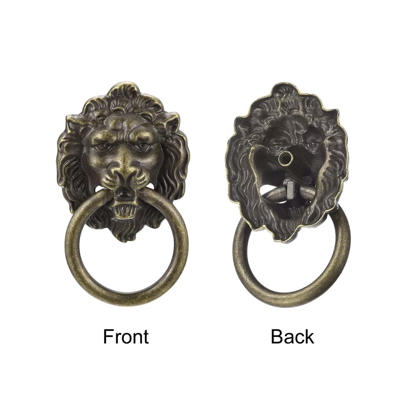 sourcing map Pack of 6 Lion Drawer Pulls 1.57 x