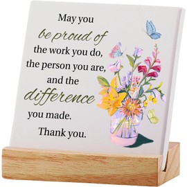 Appreciation Gifts for Coworkers,Thank You Gifts for Women,Appreciation Gifts for Coworkers,Difference Maker Gift Home Decor Sign,Retirement Gifts