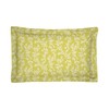 Oxford Pillowcases 2 Pack Pattern of Leaves Yellow Cotton Pillow