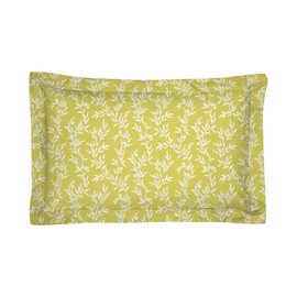 Oxford Pillowcases 2 Pack Pattern of Leaves Yellow Cotton Pillow Covers 2(50x75+5)