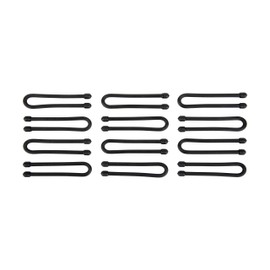 Nite Ize Original Gear Tie - 6-Inch Reusable Rubber Twist Tie - Reusable Gear Ties - Electric Cord Organizers - Twist Ties for Cords - Reusable Zip Ties - Black, 6-Inch, 12 Pack
