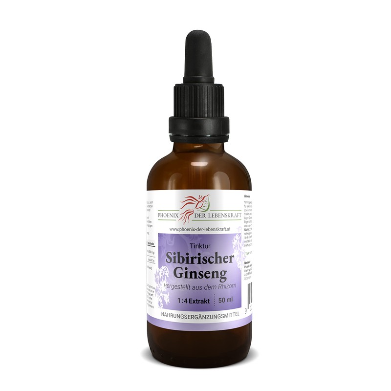 Siberian Ginseng Tincture - 50 ml, Eleutherococcus Senticosus Drops, 1:4