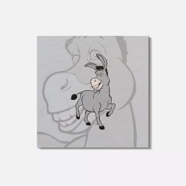 Unbranded Shrek Cartoon Donkey 4'' X 4'' Square Wooden Coaster