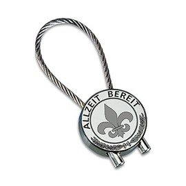 GravurManufakturBerlin Scout All-time Ready with Lily Keyring Silver, silver