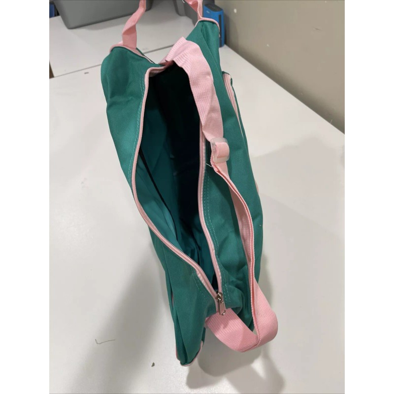 Hexiful Skate Bag Green/Pink Carrying Ice Skates Online Skates Roller